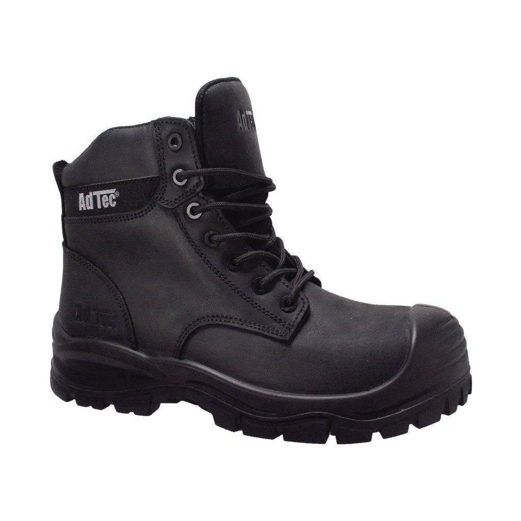 Men's 6" Black Waterproof Composite Toe Work Leather Boots by AdTec