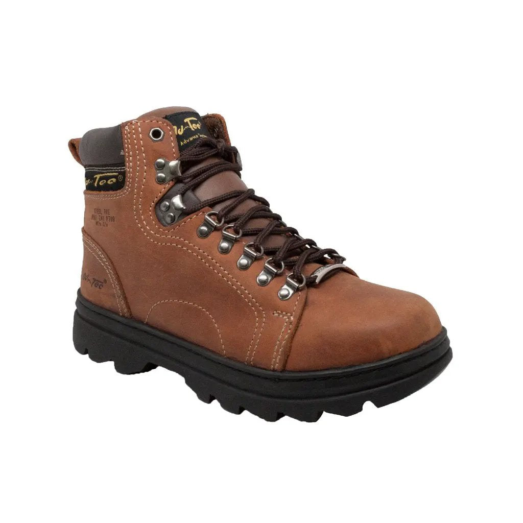 Men's 6" Brown Steel Toe Hiker Leather Boots by AdTec
