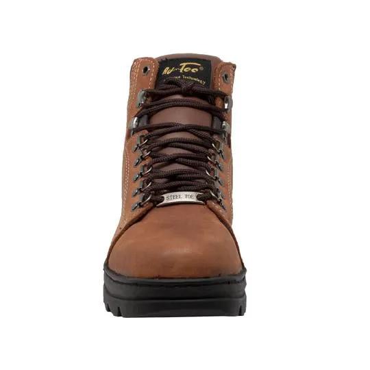 Men's 6" Brown Steel Toe Hiker Leather Boots by AdTec