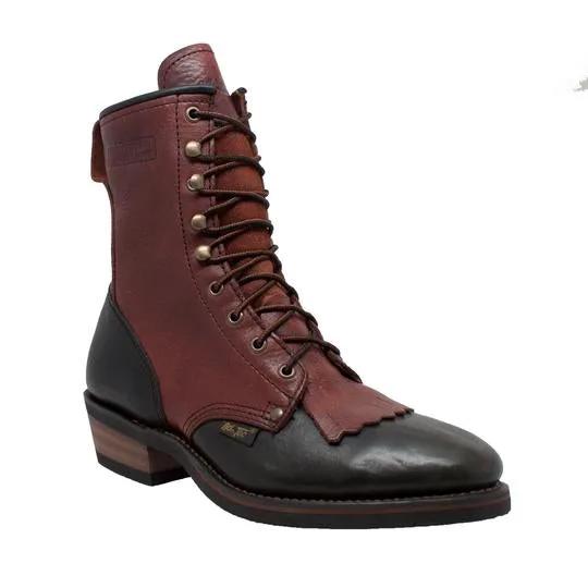 Men's 9" Chestnut/Black Packer Leather Boots by AdTec