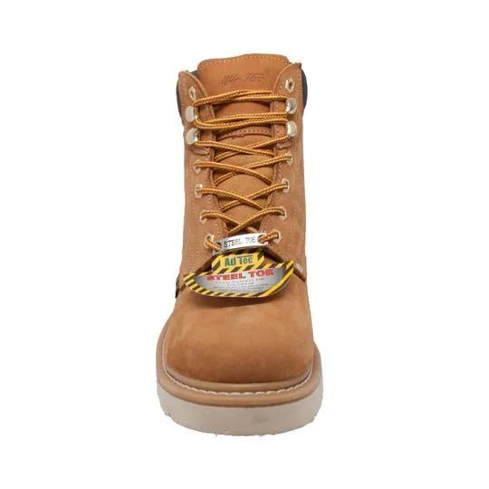 Men's Steel Toe Work Boot Tan Leather Boots by AdTec