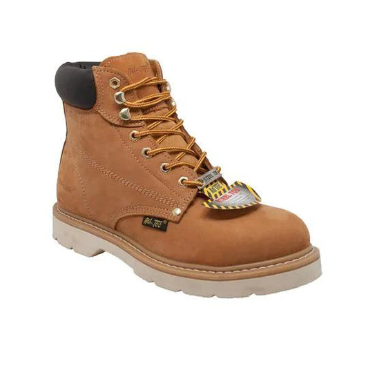 Men's Steel Toe Work Boot Tan Leather Boots by AdTec