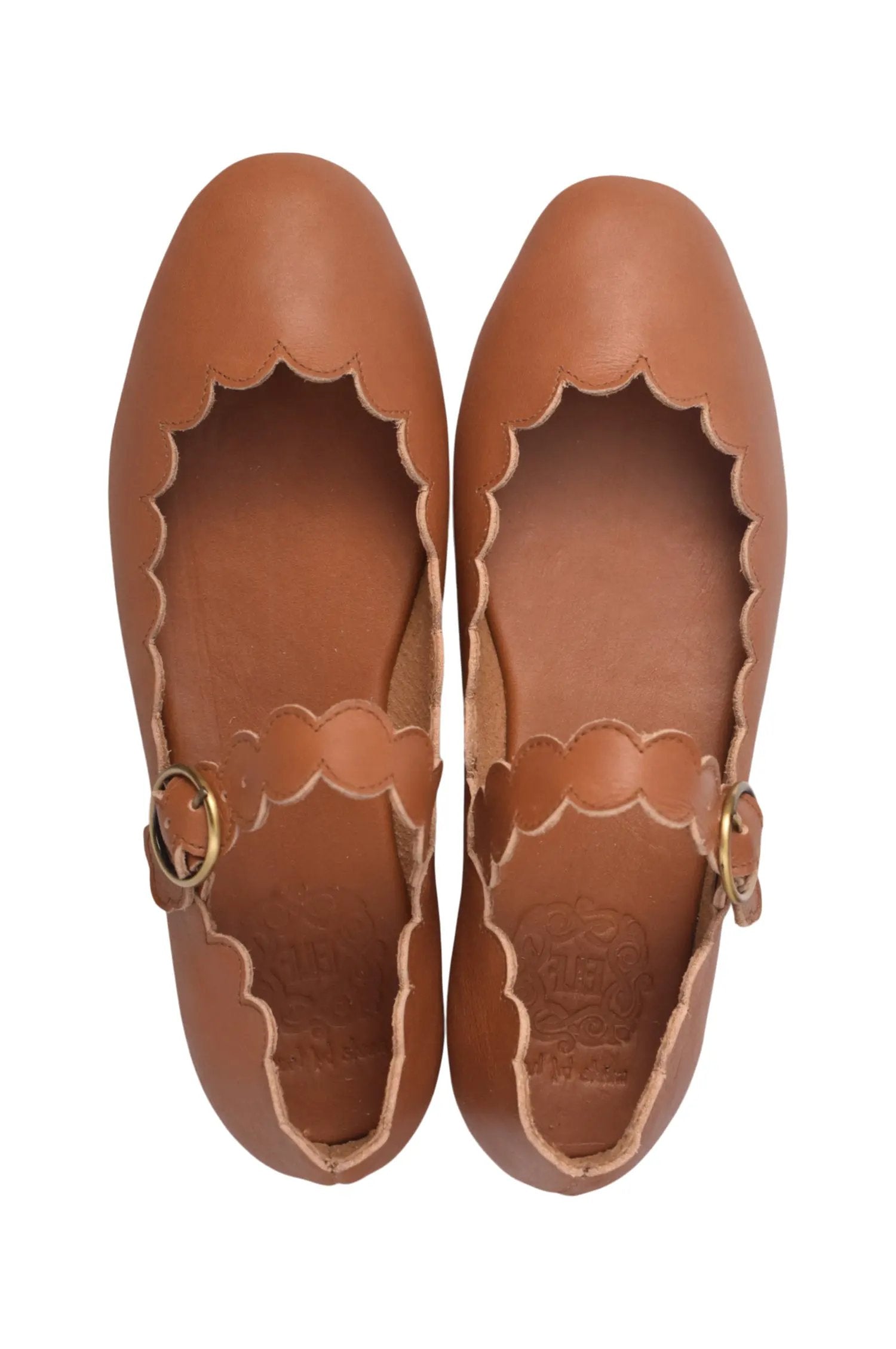 Mia Rosa Scalloped Mary Jane Flats by ELF