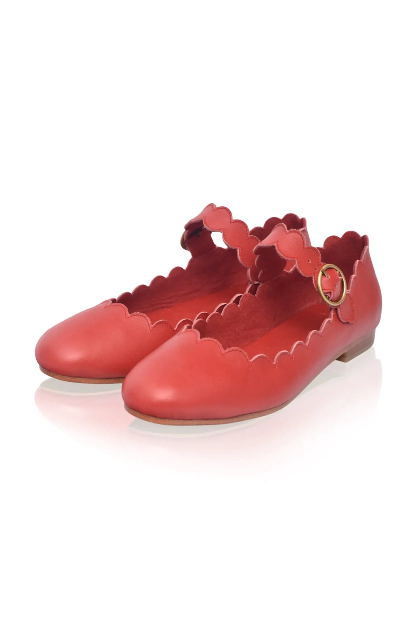 Mia Rosa Scalloped Mary Jane Flats by ELF
