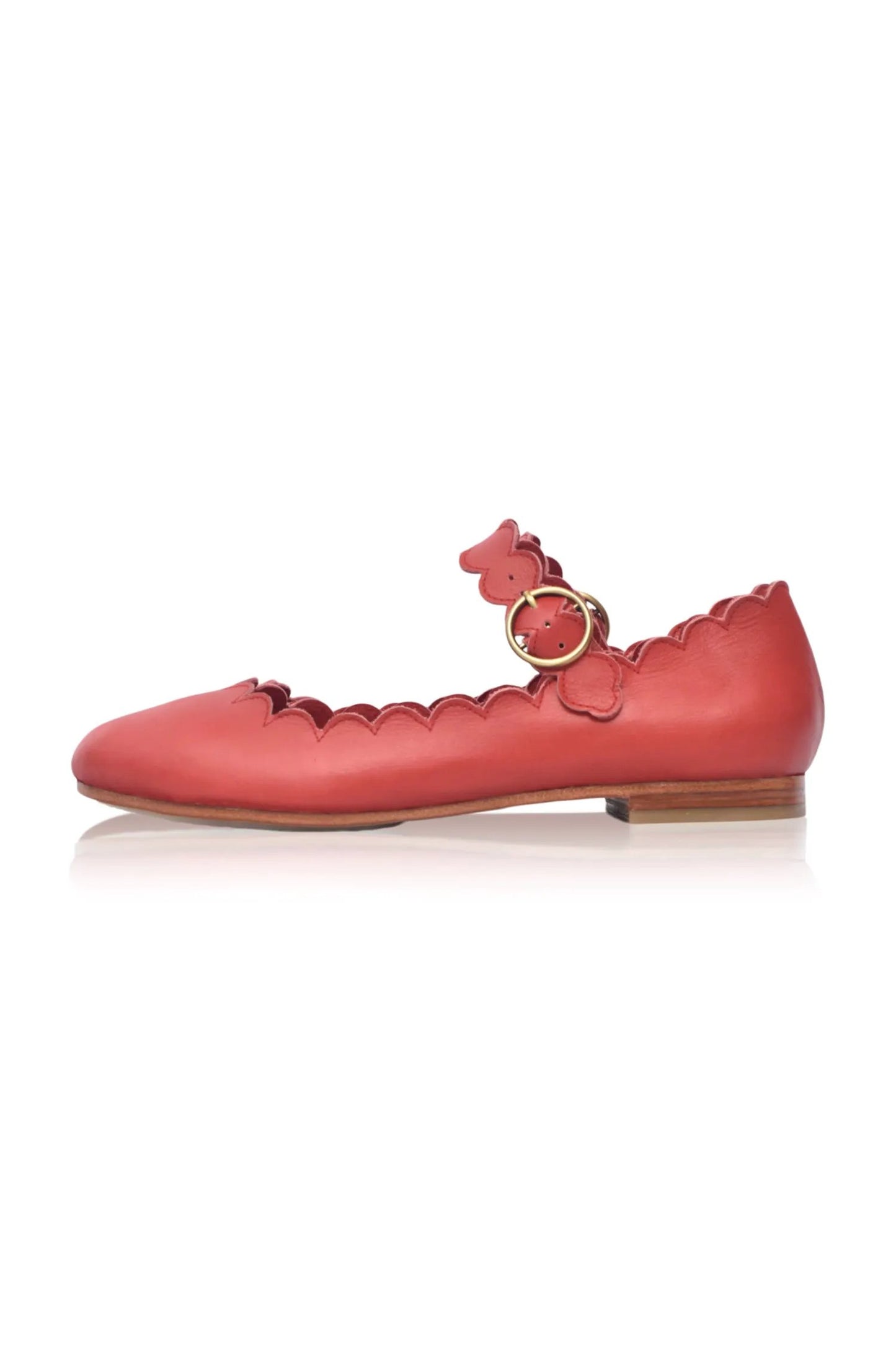 Mia Rosa Scalloped Mary Jane Flats by ELF