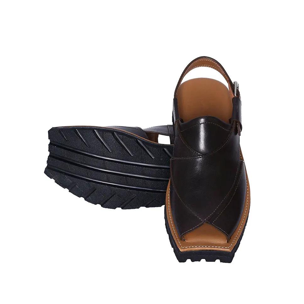 Mikaal C2 Mens Cowhide Rugged Leather Sandals Peshawari Chappal by Inland Leather