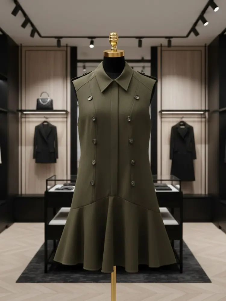 Military-Chic Peplum Dress • CHELSEA New Collection BYMANYC ® New York by BYMANYC ® New York