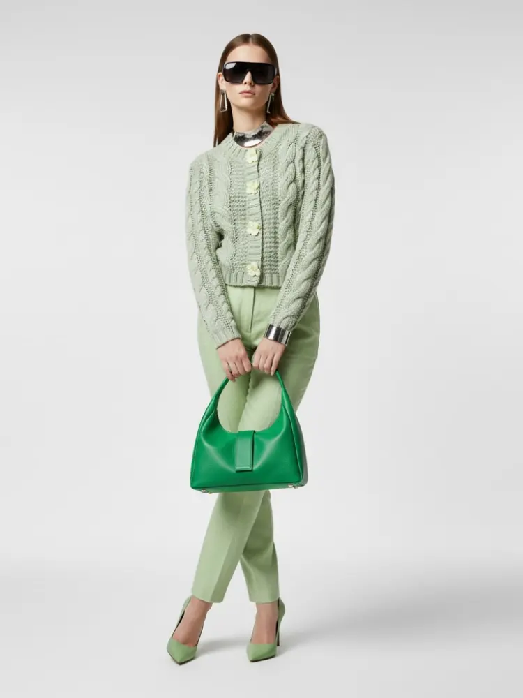 Mint Green Cable Knit Cardigan - TRIBECA: New Colección COUTURE in NOLITA - BYMANYC ® New York by BYMANYC ® New York