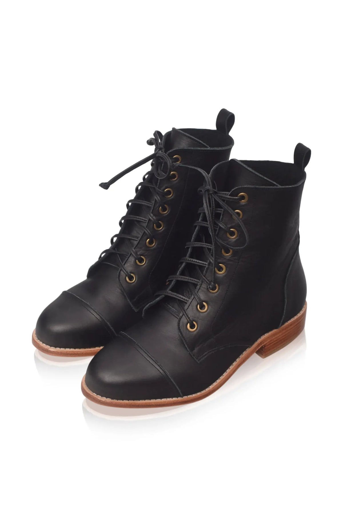 Mirage Lace-Up Leather Boots by ELF