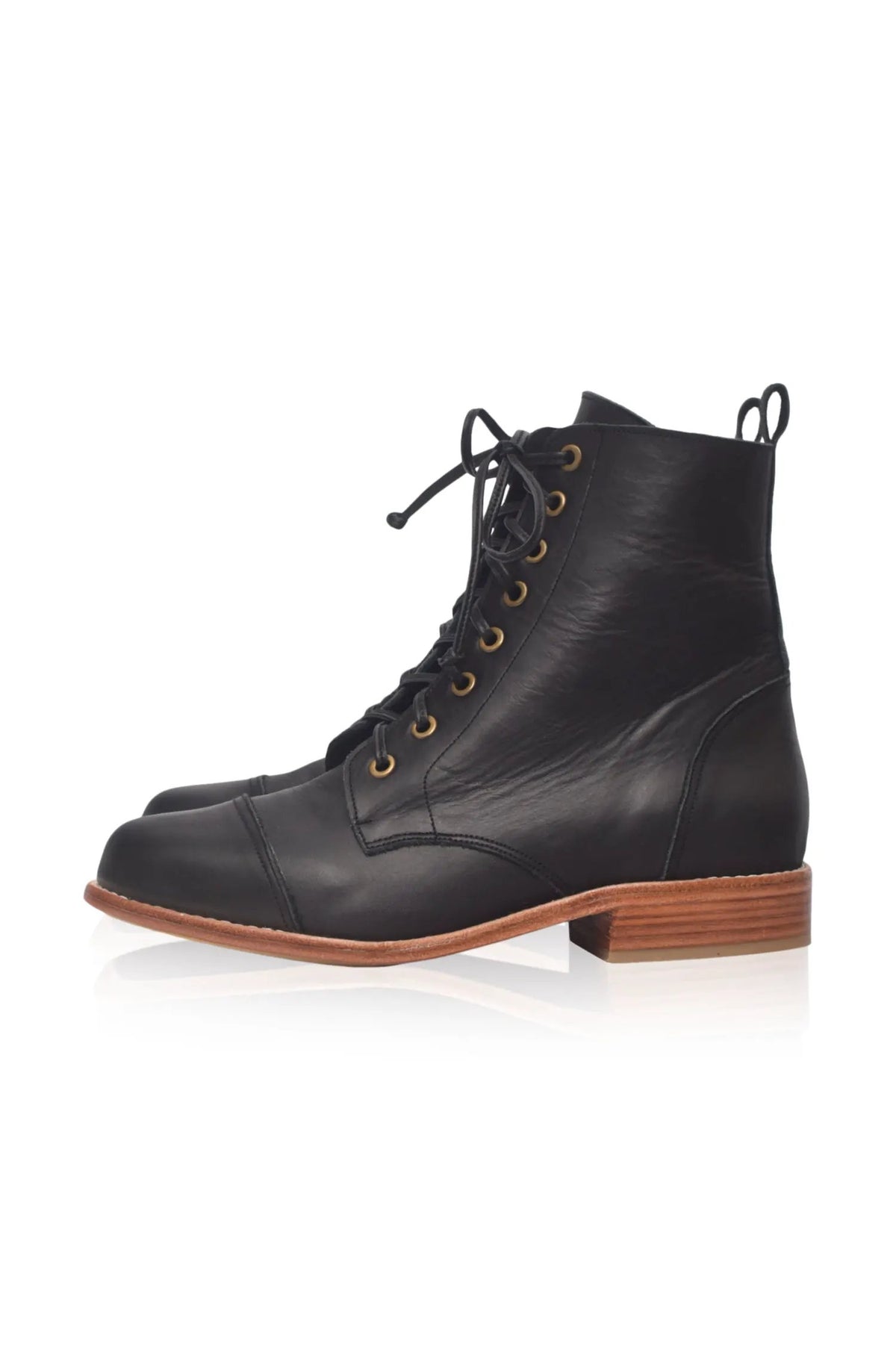 Mirage Lace-Up Leather Boots by ELF