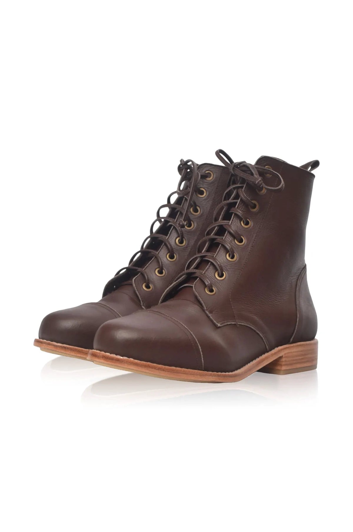 Mirage Lace-Up Leather Boots by ELF