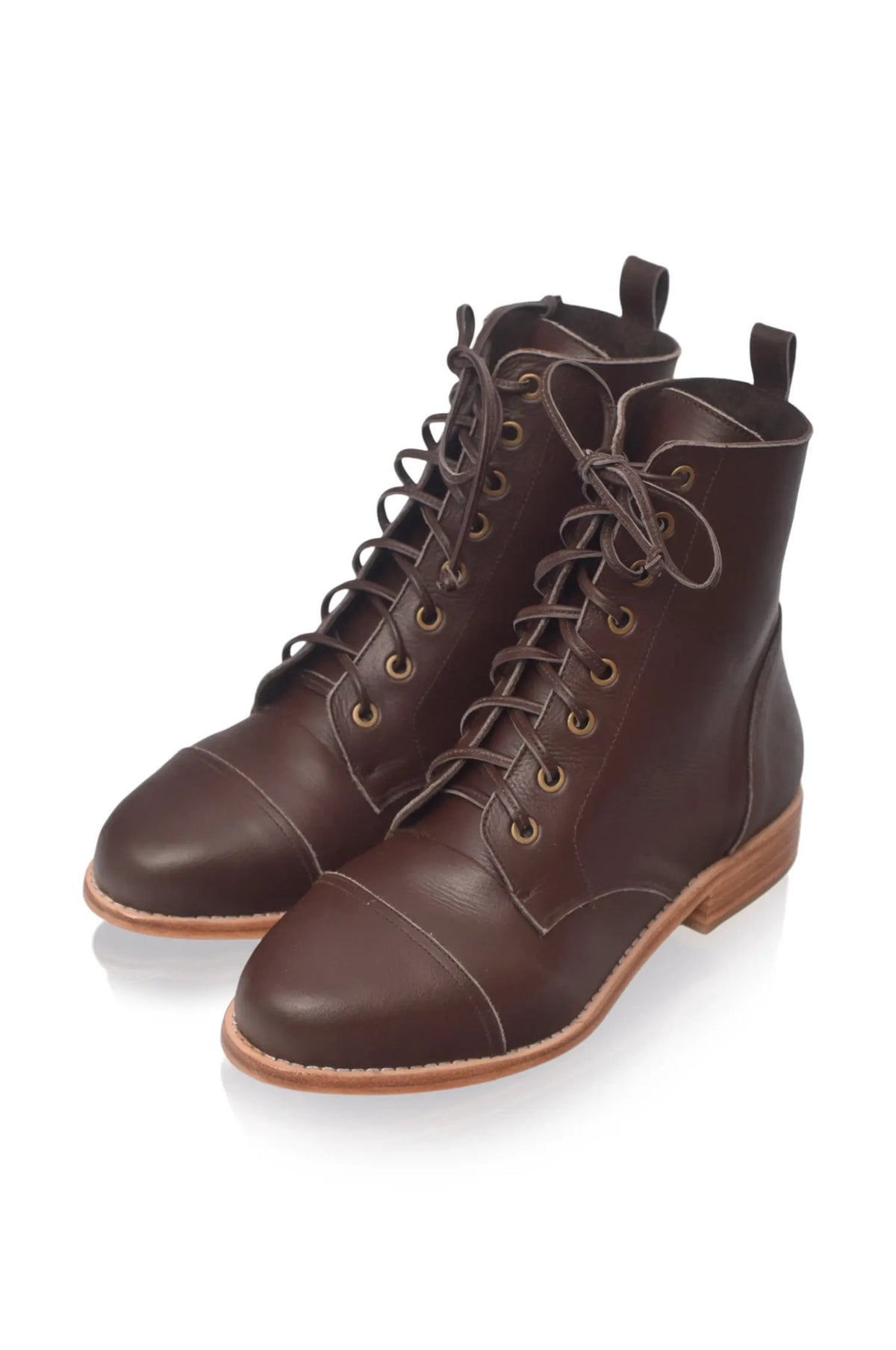 Mirage Lace-Up Leather Boots by ELF