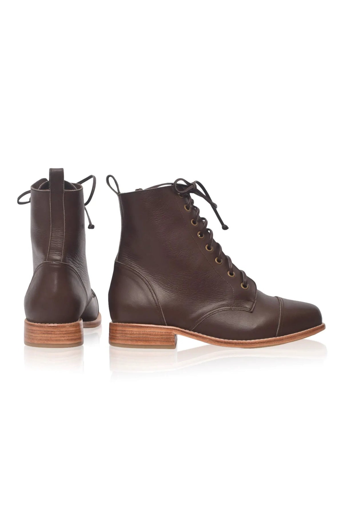 Mirage Lace-Up Leather Boots by ELF