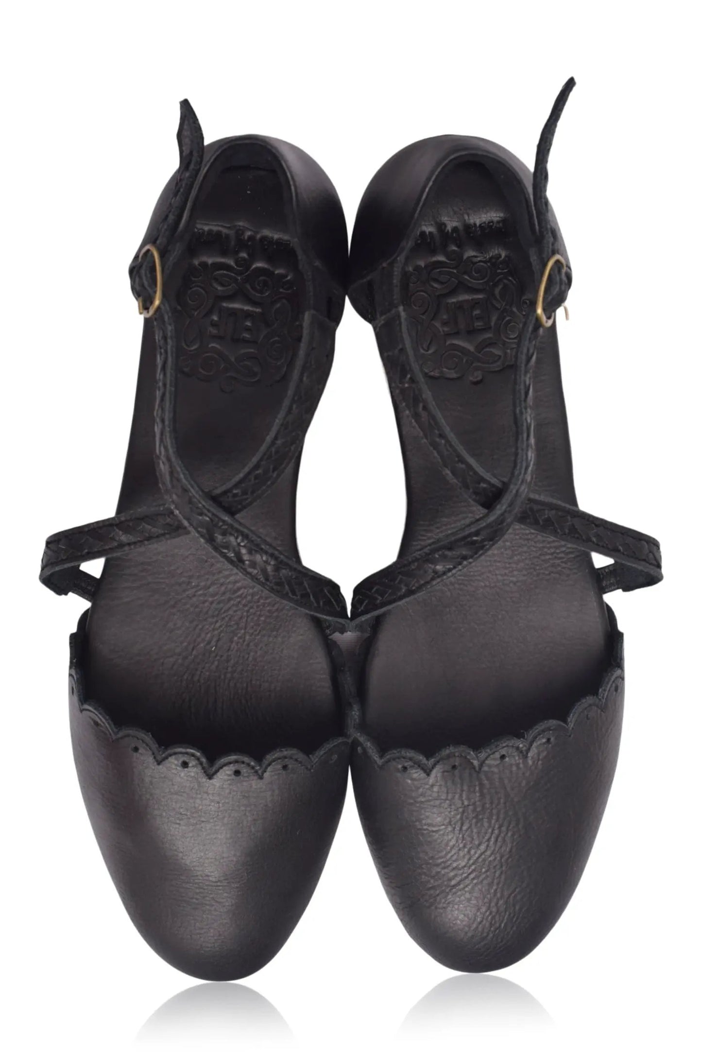 Montana Criss-Cross Leather Flats by ELF