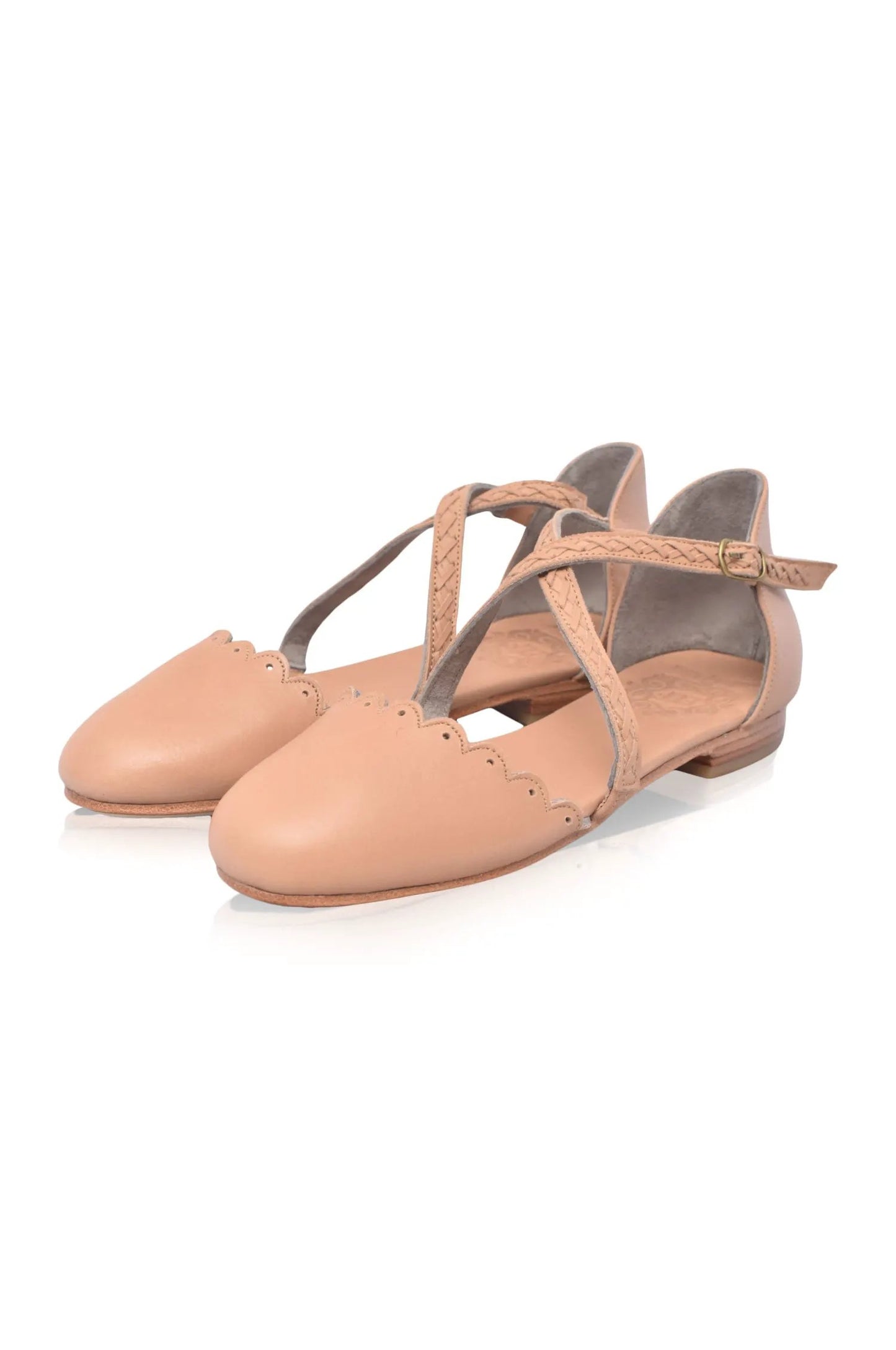 Montana Criss-Cross Leather Flats by ELF