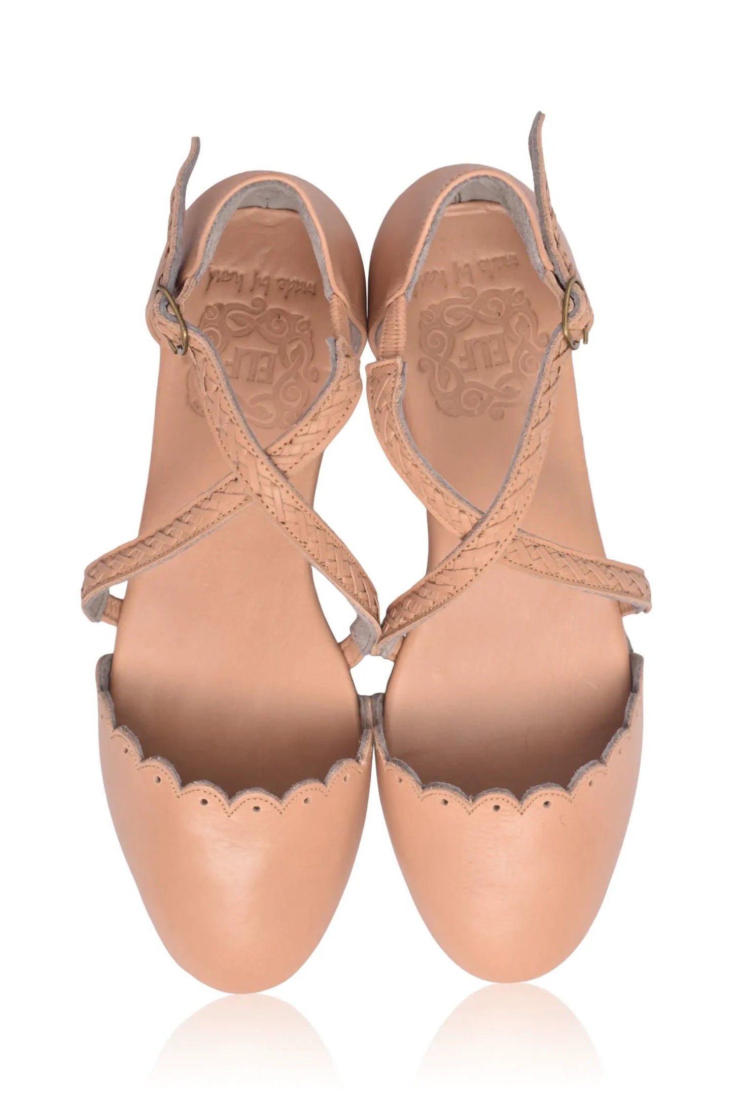Montana Criss-Cross Leather Flats by ELF