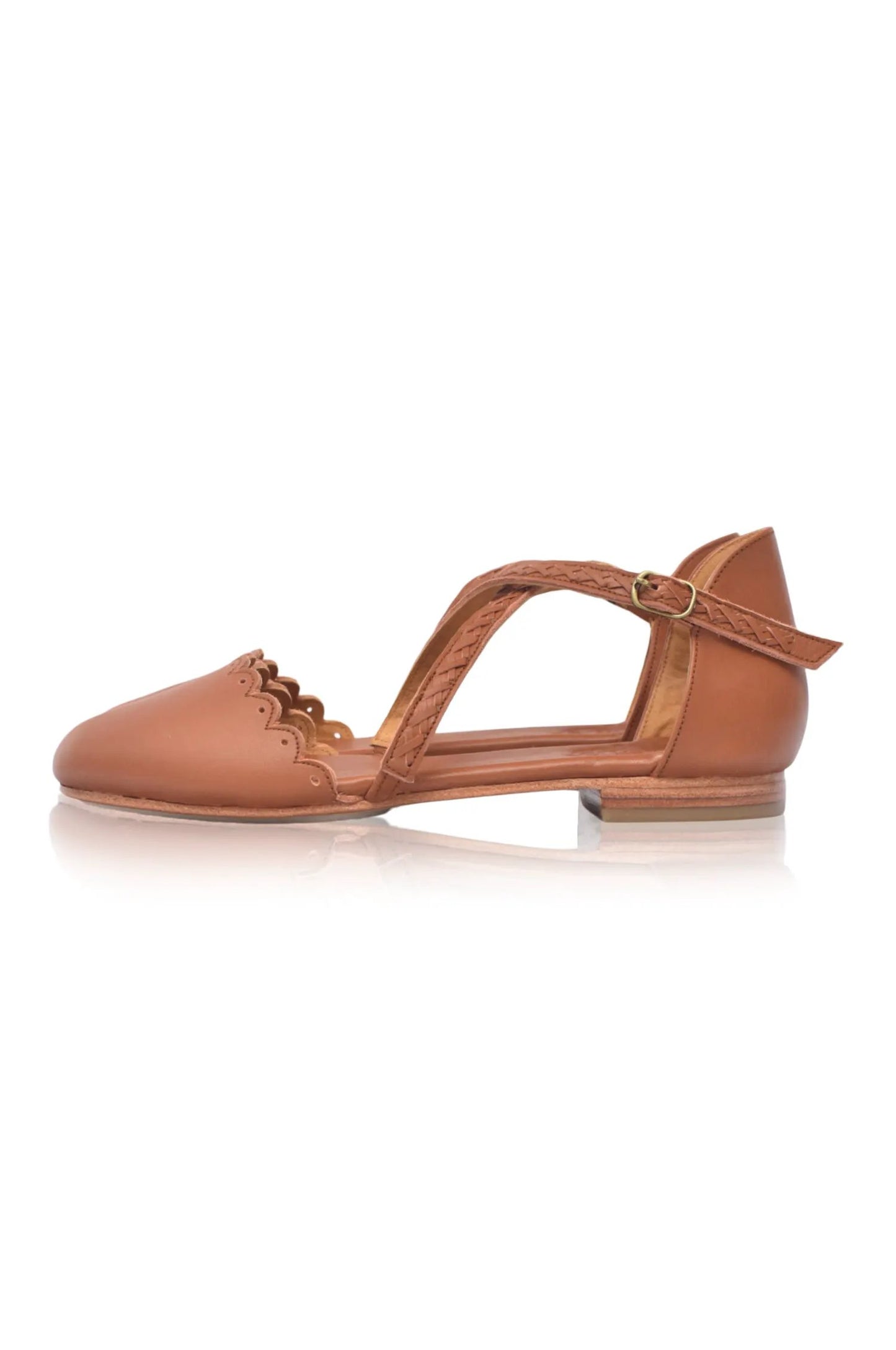 Montana Criss-Cross Leather Flats by ELF