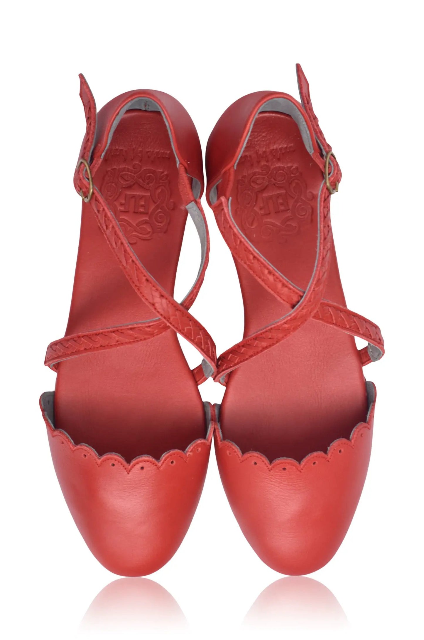 Montana Criss-Cross Leather Flats by ELF