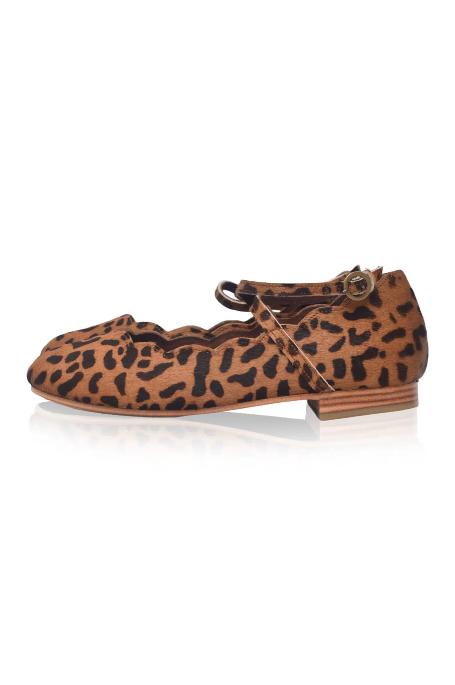 Myrelle Criss-Cross Leather Ballet Flats by ELF