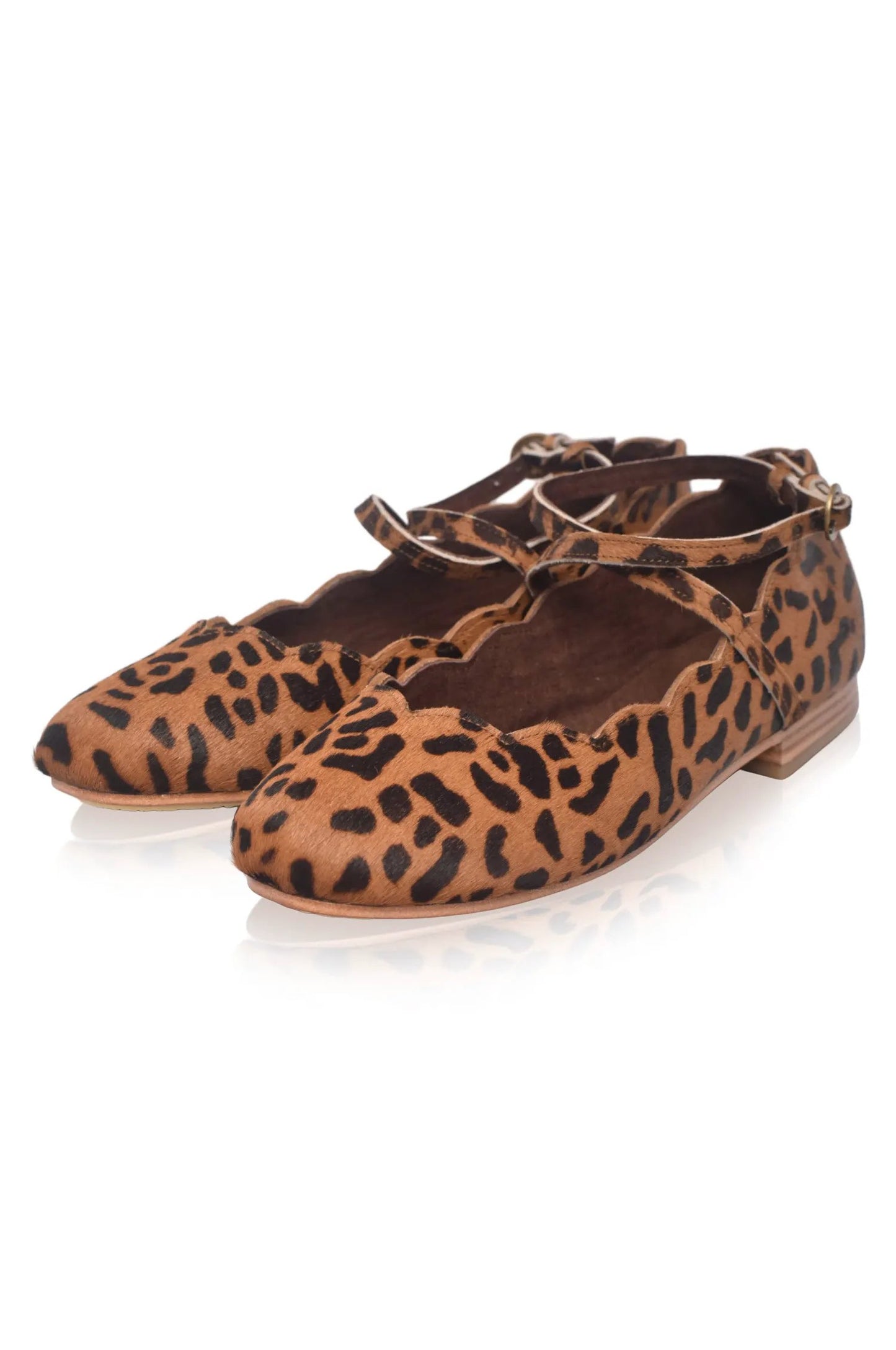 Myrelle Criss-Cross Leather Ballet Flats by ELF