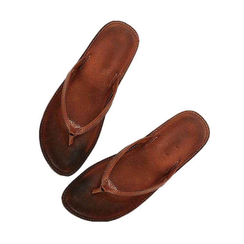 Melina Flat Leather Flip Flop women's slippers by Inland Leather