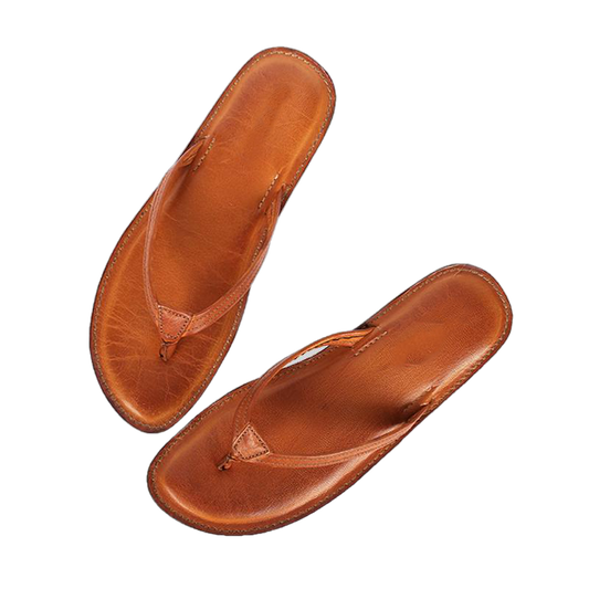 Melina Flat Leather Flip Flop women's slippers by Inland Leather