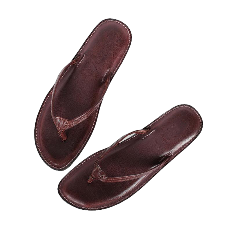 Melina Flat Leather Flip Flop women's slippers by Inland Leather