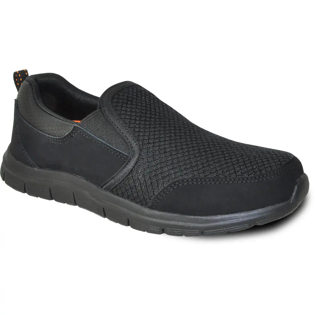 VANGELO Men Slip Resistant Shoe NICK-2 Black by Tux-USA
