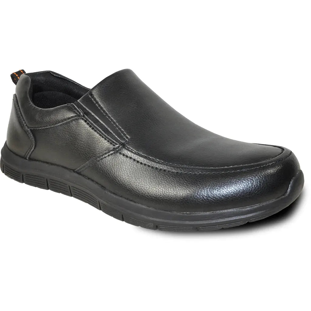 VANGELO Men Slip Resistant Shoe NICK-3 Black by Tux-USA