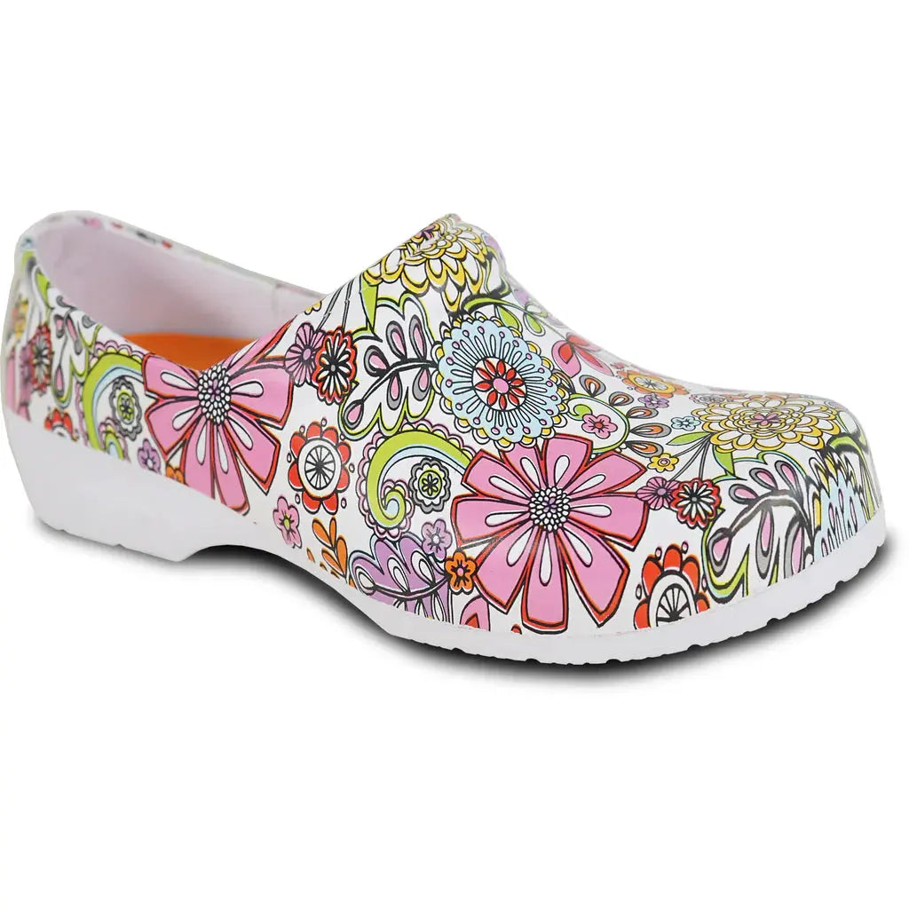 VANGELO Women Slip Resistant Clog NIKO Flower-1 by Tux-USA