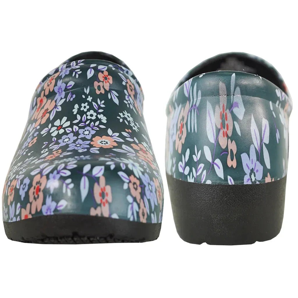 VANGELO Women Slip Resistant Clog NIKO Flower-2 by Tux-USA