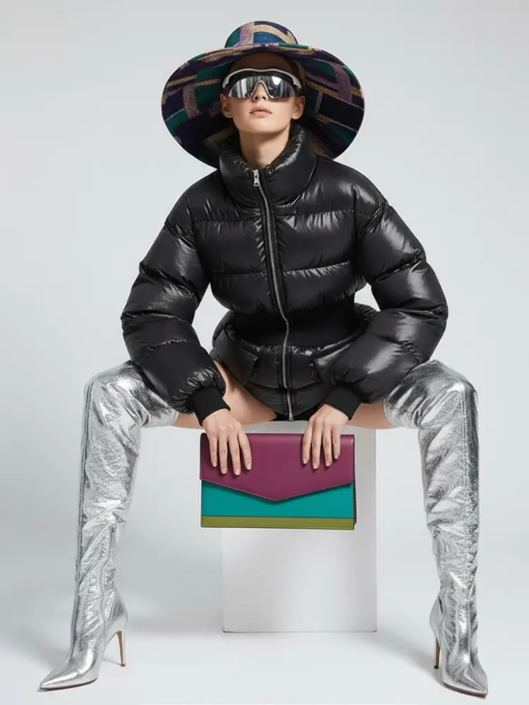 NOHO Elastic Waist Puffer Jacket BYMANYC ® New York by BYMANYC ® New York