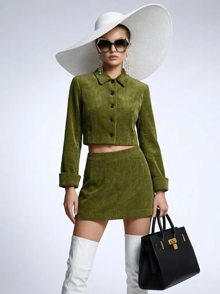 NOLITA Women's Corduroy Jacket & Skirt Set Prêt-à-Porter BYMANYC ® NY by BYMANYC ® New York