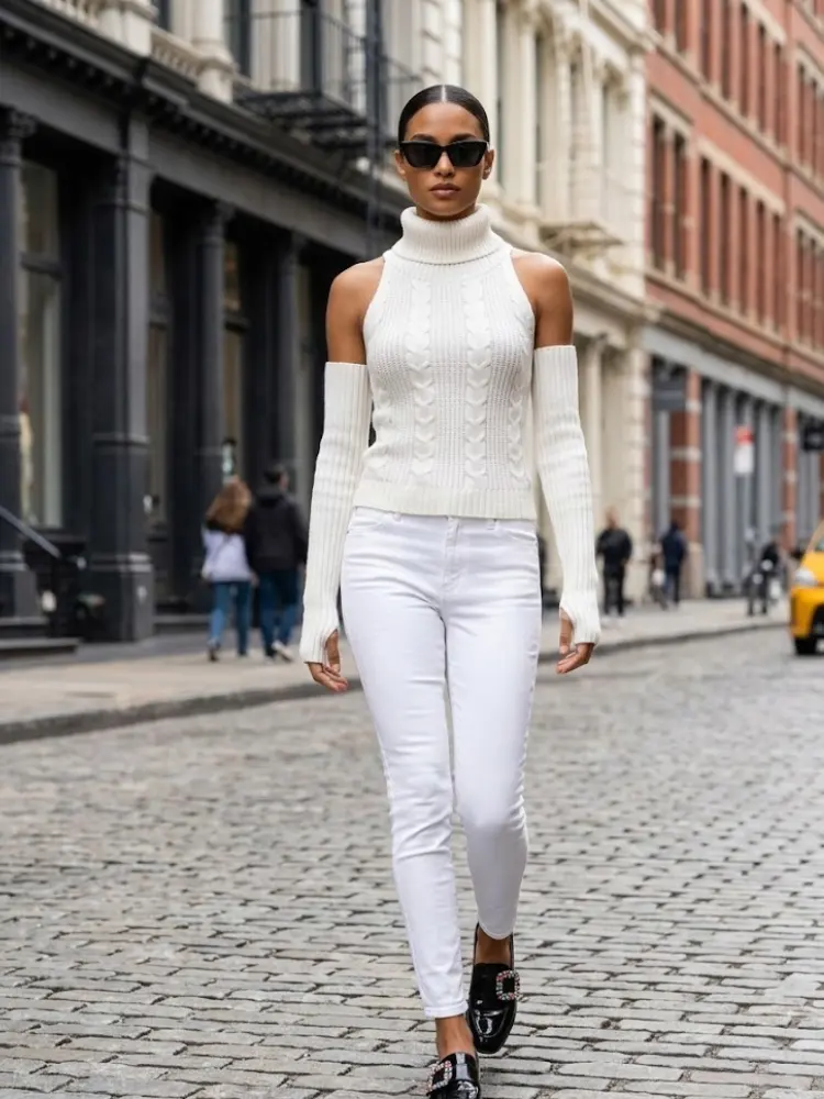 NOLITA Women's Detachable Sleeve Sweater Prêt-à-Porter BYMANYC ® NY by BYMANYC ® New York