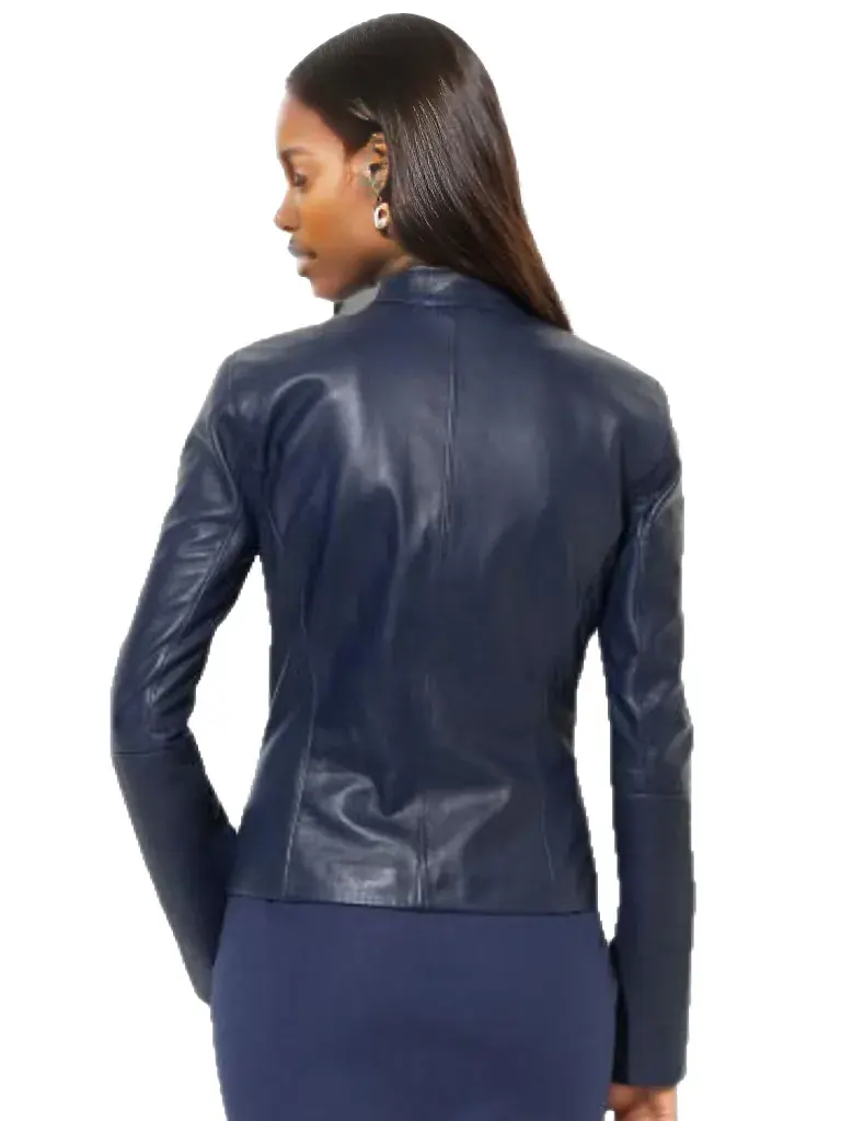 NY Womens Waxed Leather Jacket by Inland Leather Co.