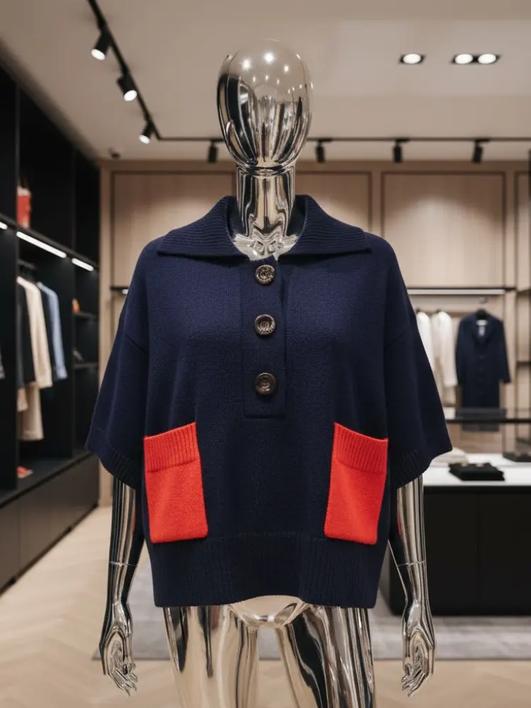 Navy Contrast Polo • TRIBECA New Collection BYMANYC ® New York by BYMANYC ® New York