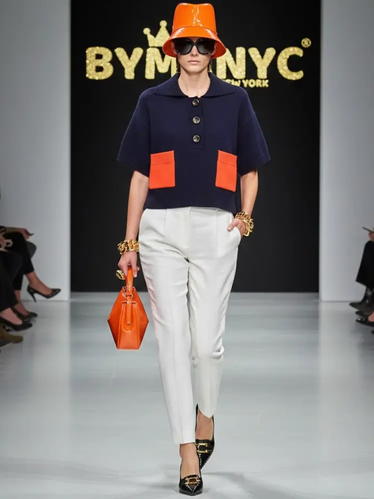 Navy Contrast Polo • TRIBECA New Collection BYMANYC ® New York by BYMANYC ® New York