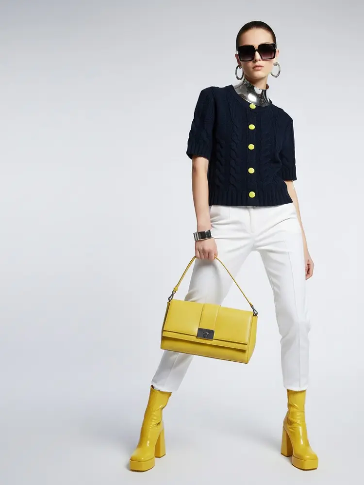 Navy Short-Sleeve Knit Cardigan SOHO: New Colección COUTURE in NOLITA - BYMANYC ® New York by BYMANYC ® New York