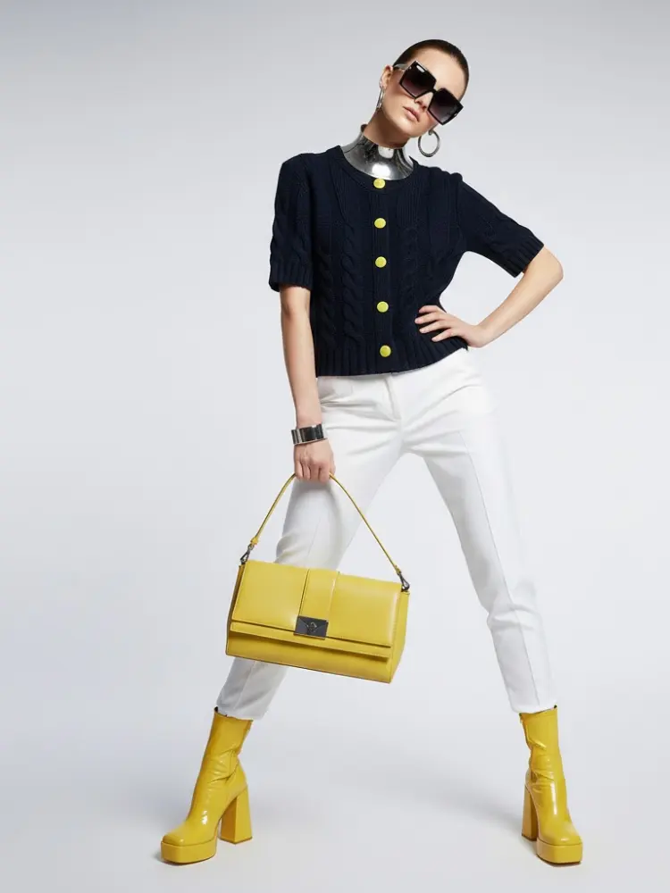 Navy Short-Sleeve Knit Cardigan SOHO: New Colección COUTURE in NOLITA - BYMANYC ® New York by BYMANYC ® New York