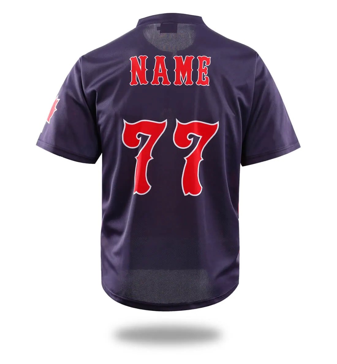 Custom Navy Baseball Shirt by Vimost Sportswear