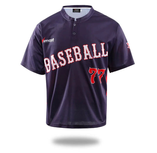 Custom Navy Baseball Shirt by Vimost Sportswear