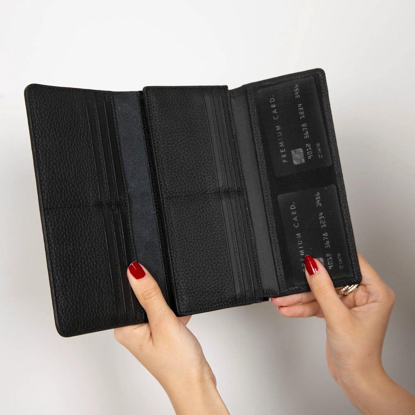 Nome Leather Wallet – 16 Card Slots & Phone Holder by TORONATA