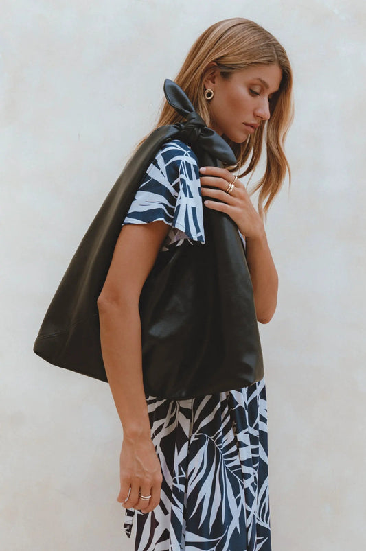 Nudo Knotted Leather Shoulder Bag by ELF