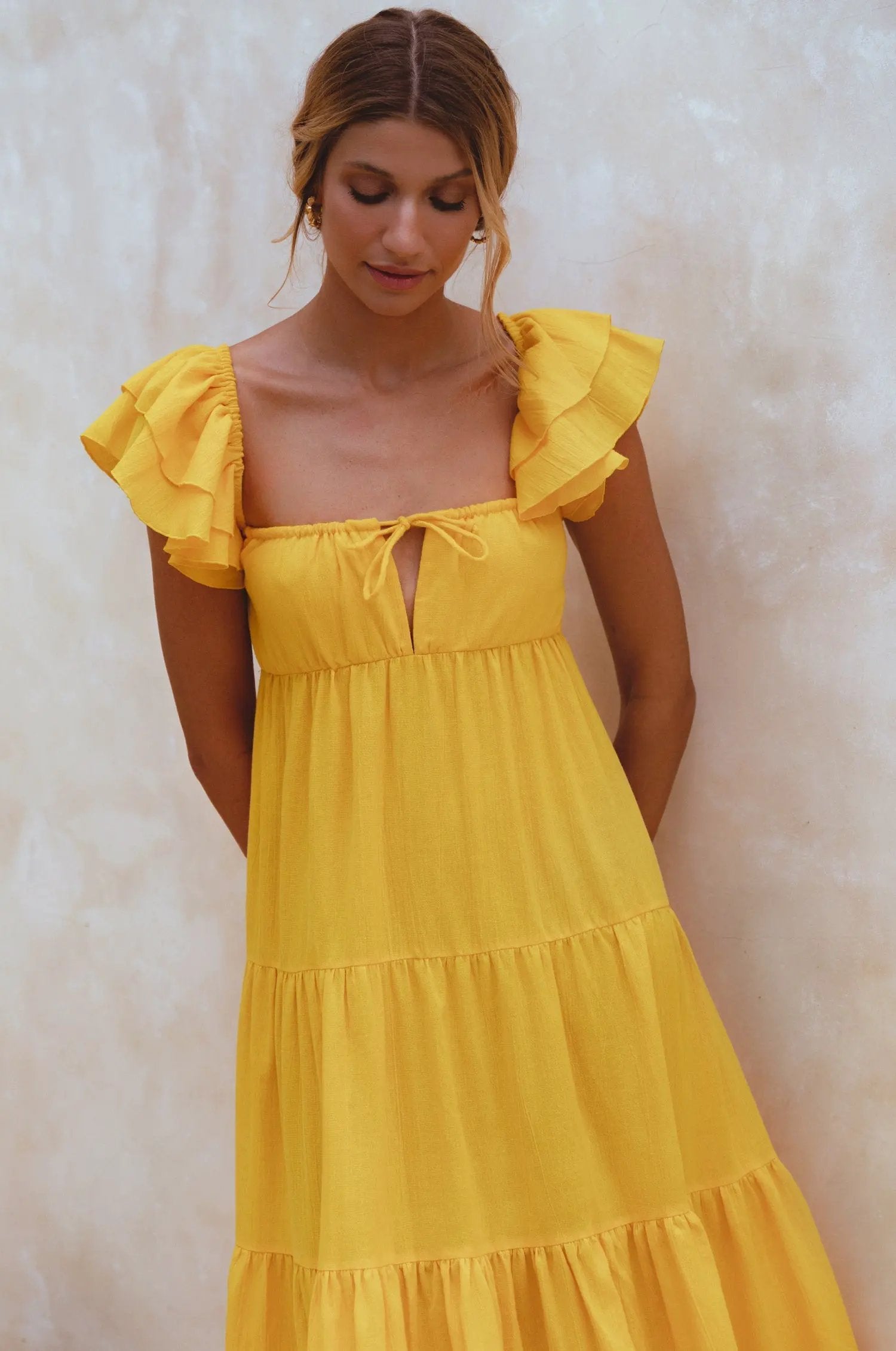 Nymph Bohemian Linen Maxi Dress by Oh
