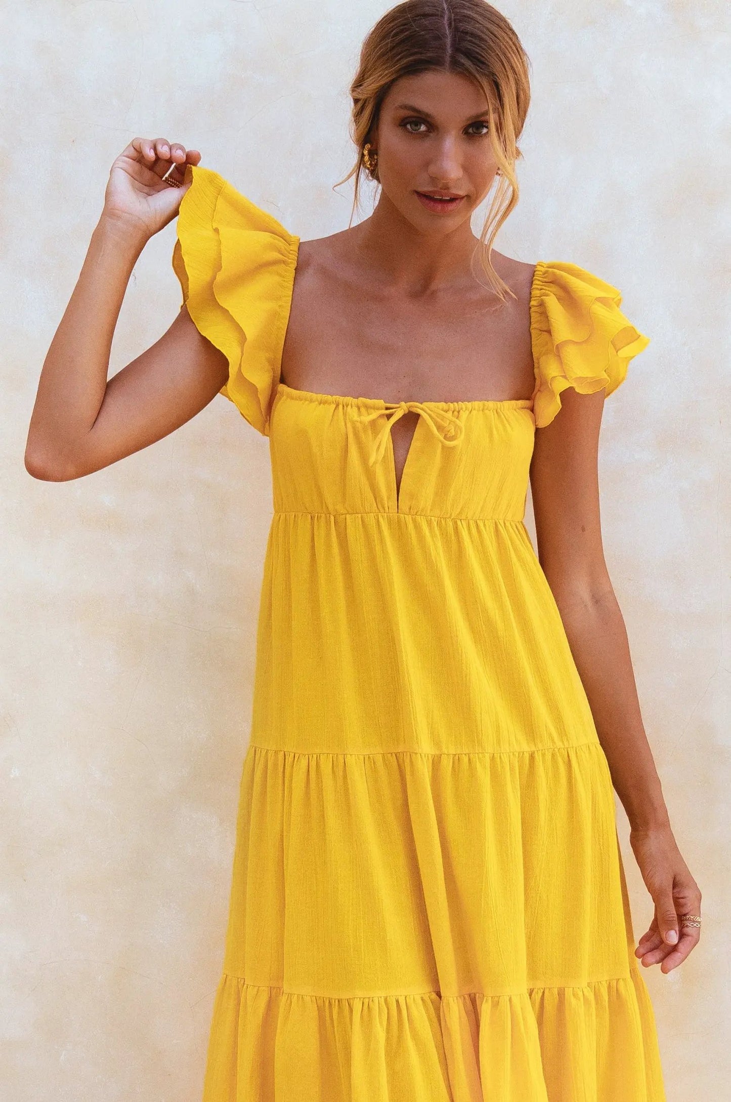 Nymph Bohemian Linen Maxi Dress by Oh