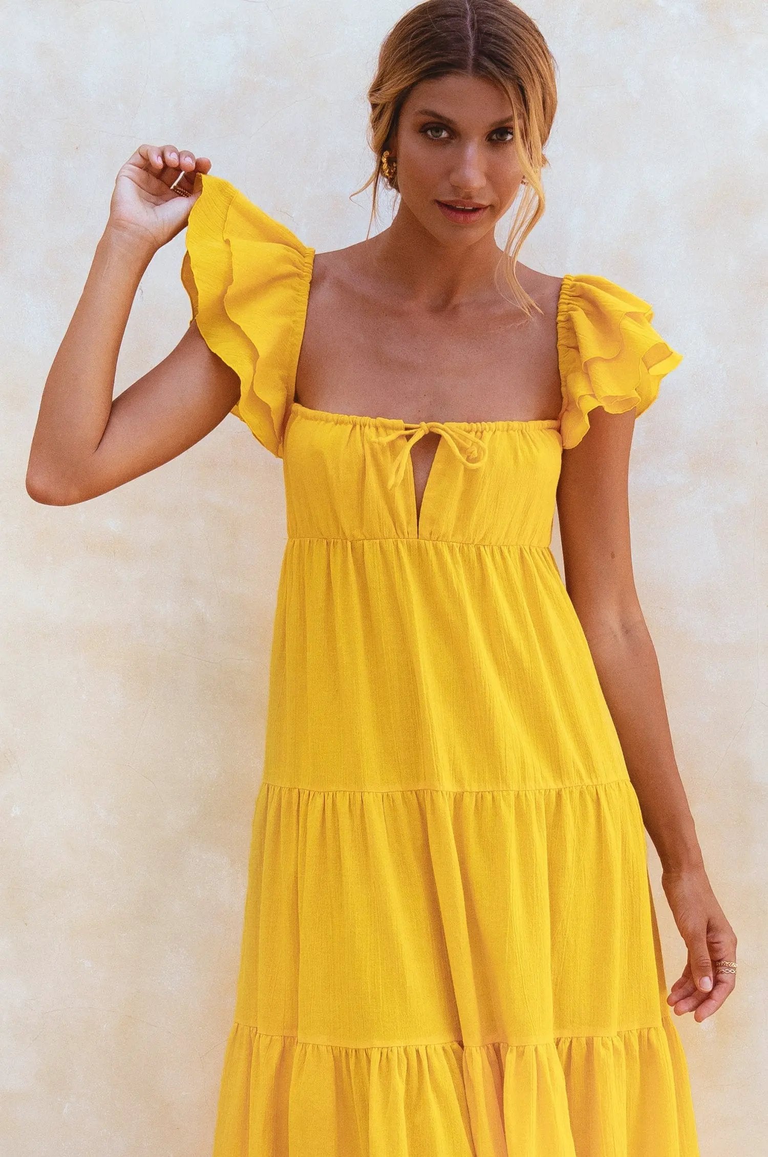 Nymph Bohemian Linen Maxi Dress by Oh
