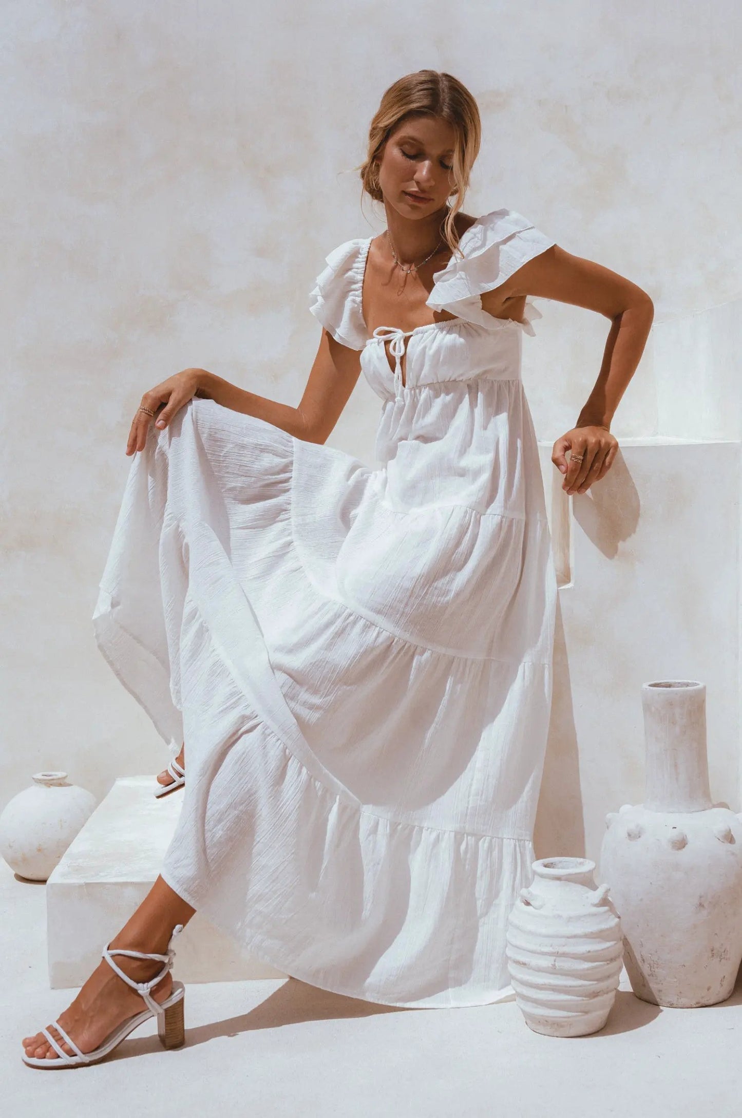 Nymph Bohemian Linen Maxi Dress by Oh
