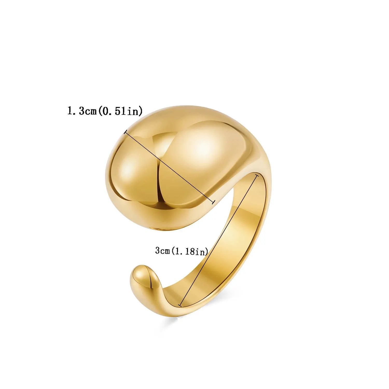 Fashion Irregular Ring Niche Design European and American Style Open Ring Women's Light Luxury High-end Ins Style Ring by Dropsure