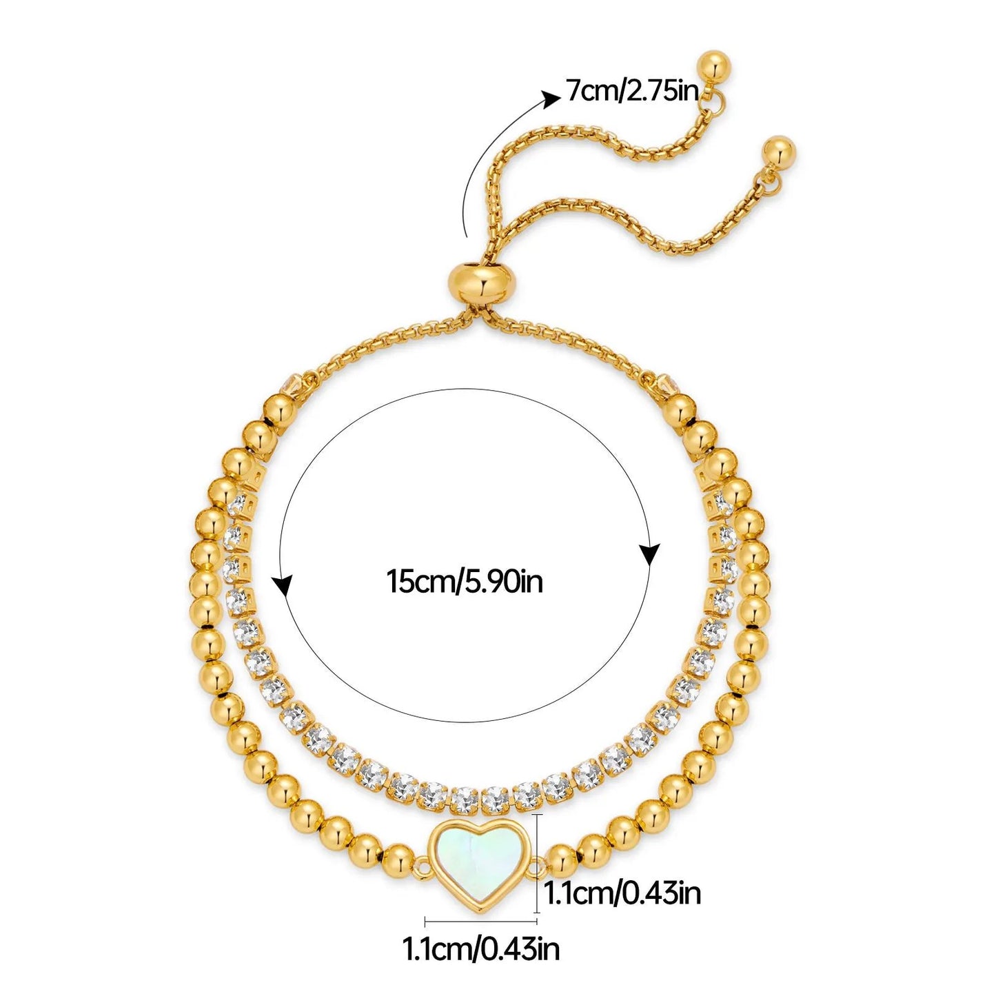 Style Design Hand Jewelry Stacked Chain Splicing Chain Love Bracelet Premium 18K Gold Bracelet by Dropsure
