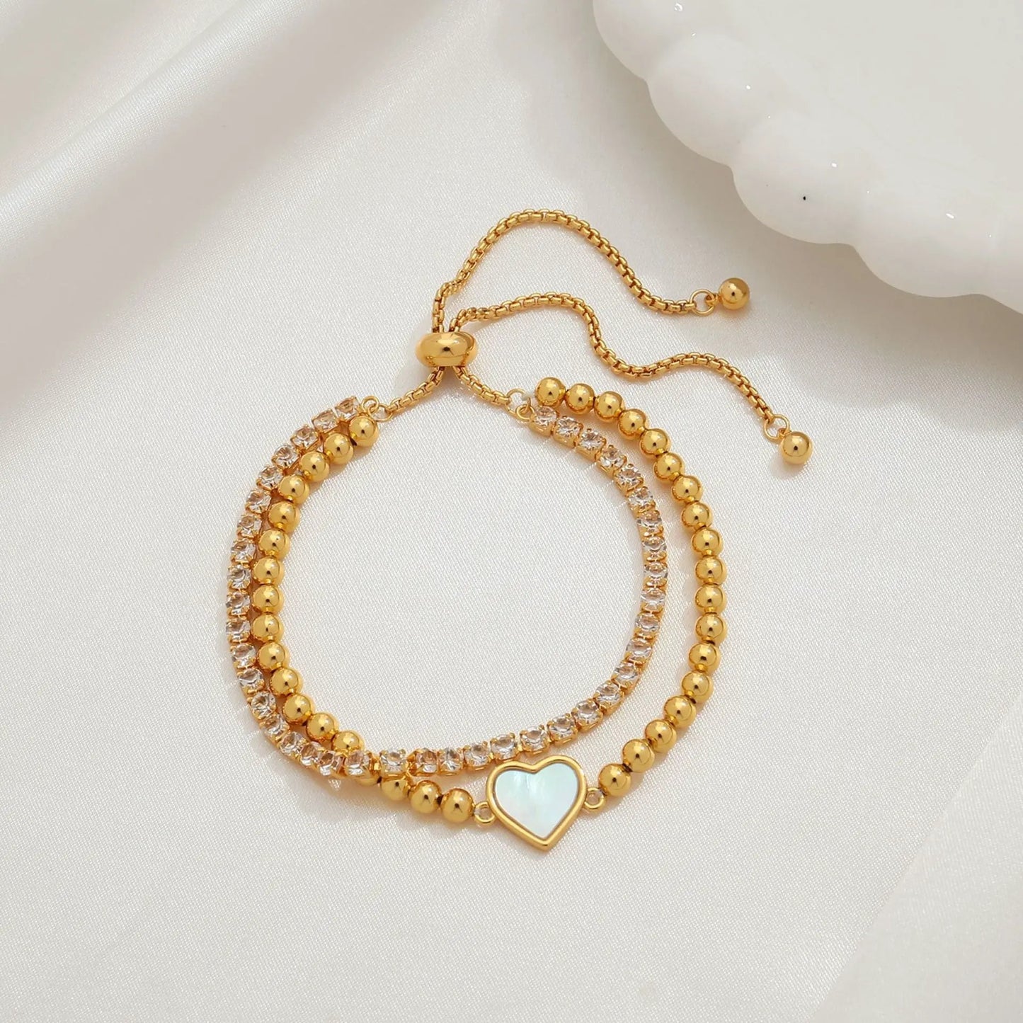 Style Design Hand Jewelry Stacked Chain Splicing Chain Love Bracelet Premium 18K Gold Bracelet by Dropsure